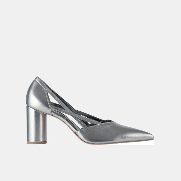 H&ouml;gl Damskie Eleganckie City Heels na Obcasie, srebrny