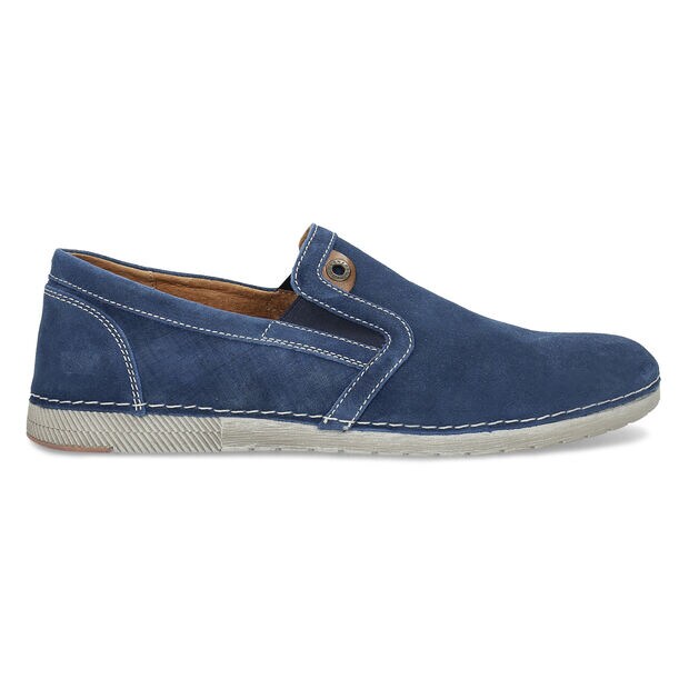 Zamszowe buty Slip-on, niebieski