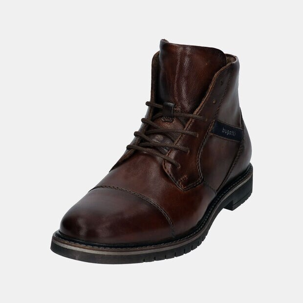 Kotn&iacute;kowe buty sznurowane dla mężczyzn ze sk&oacute;ry Bugatti, brązowy