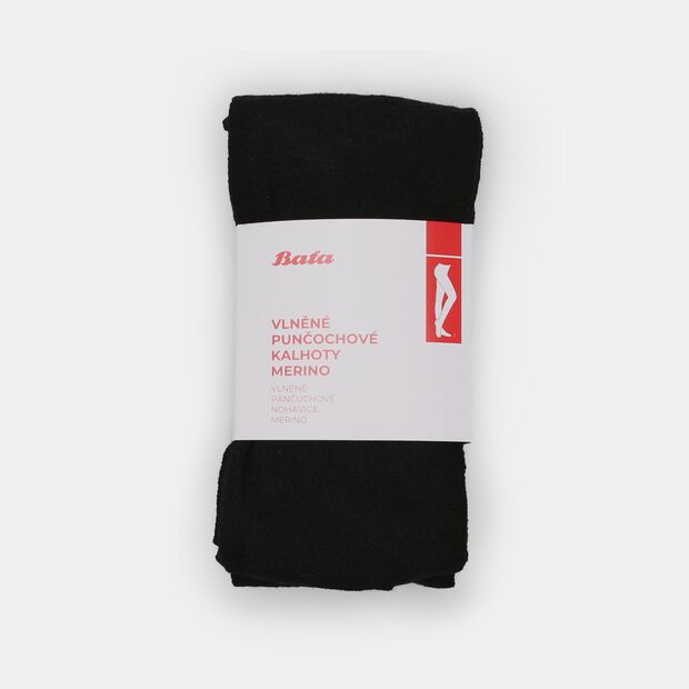 Damskie rajstopy merino Bata, czarny