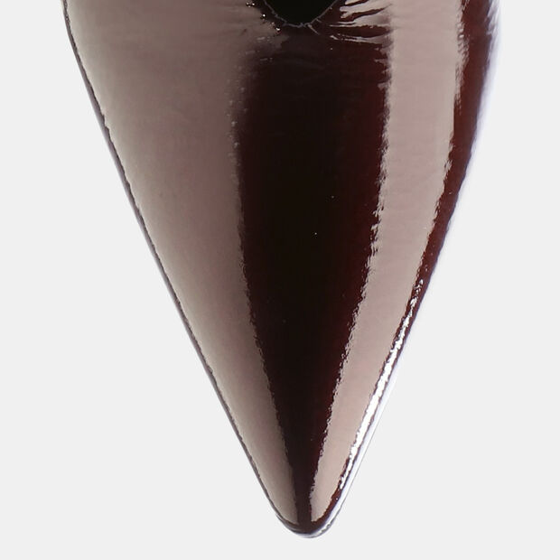 Högl damskie eleganckie czółenka na obcasie do miasta, czerwony