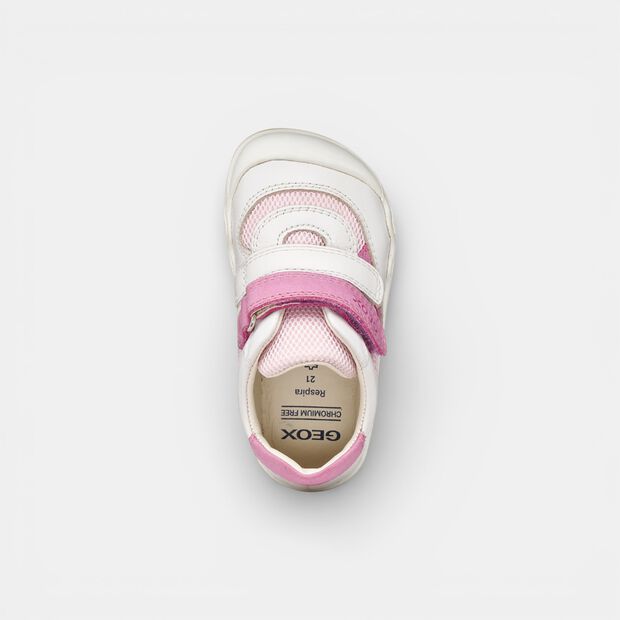 Sneaker dziewczęce z paskiem Geox, biały