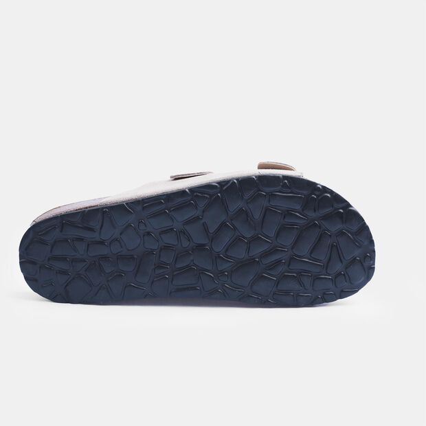 Męskie sk&oacute;rzane klapki footbed Bata, brązowy