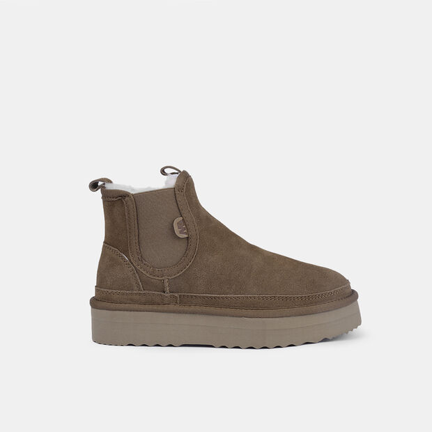 Damskie zimowe chunky walonki Weinbrenner, piaszczysta