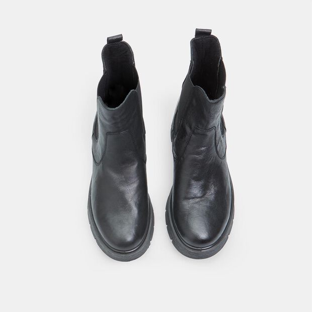 Damskie sk&oacute;rzane chunky chelsea Bata, czarny
