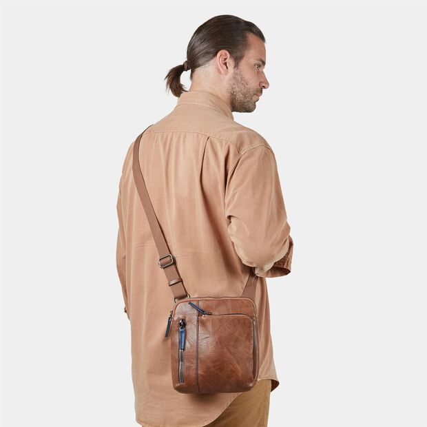 Męska torba crossbody Bata, piaszczysta