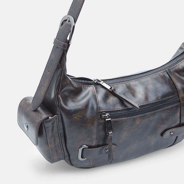 Damska torba hobo, brązowy