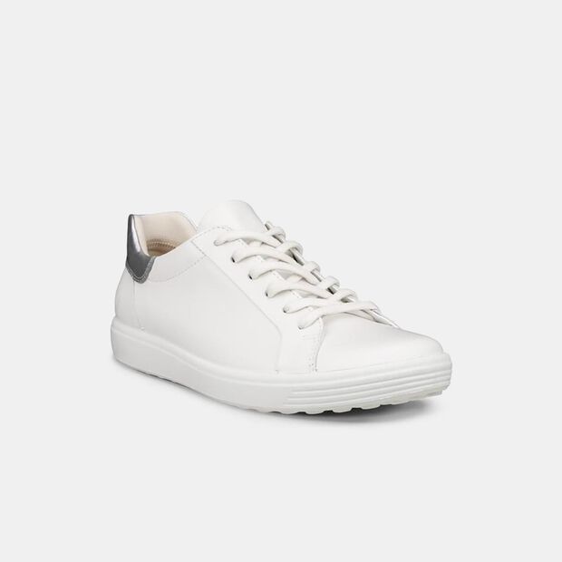 Kožen&eacute; d&aacute;mske tenisky Ecco Soft 7, biela