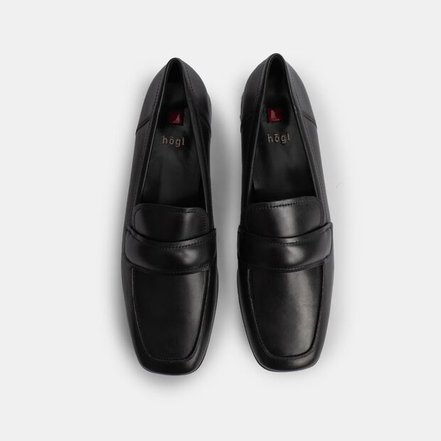 D&aacute;mske kožen&eacute; Loafers H&Ouml;GL Perry, čierna
