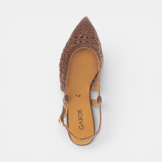 D&aacute;mske baler&iacute;nky so slingback remienkom Gabor, hned&aacute;