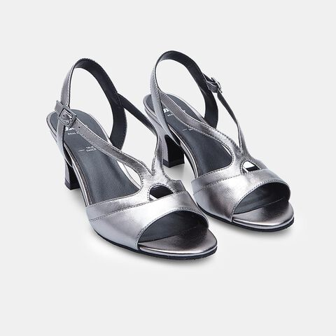 Dámske sandále na podpätku Baťa, sivá