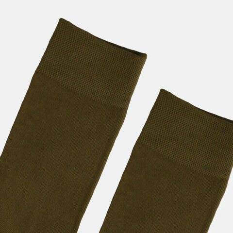 Bavlnené khaki pánske klasické ponožky Baťa, khaki