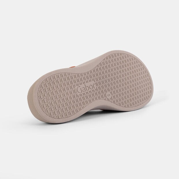 D&aacute;mske kožen&eacute; footbed pantofle, oranžov&aacute;