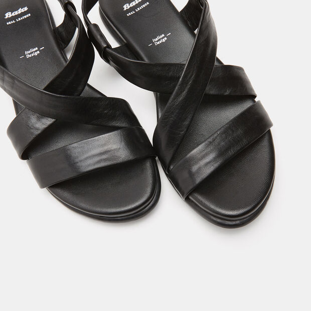D&aacute;mske kožen&eacute; sand&aacute;le, čierna