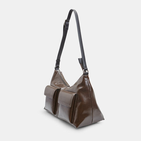 Dámska kabelka Hobo s prednými vreckami Baťa, hnedá