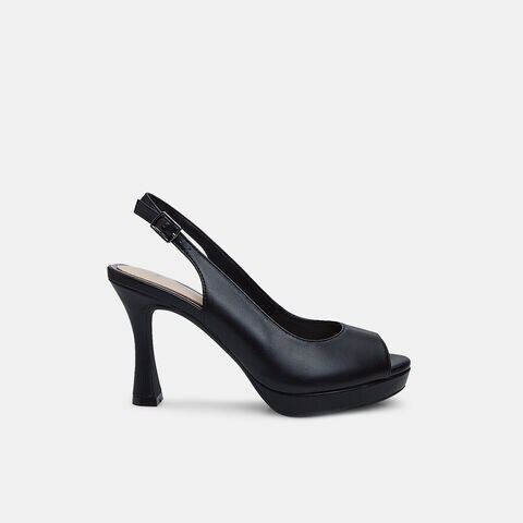 D&aacute;mske slingback sand&aacute;le, čierna