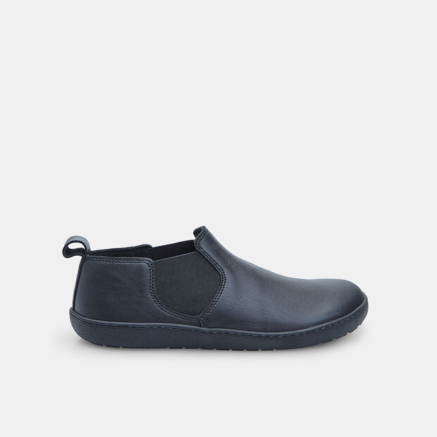 P&aacute;nske barefoot slip-on top&aacute;nky z kože Bata, čierna