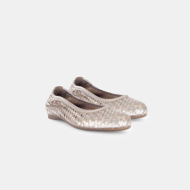 Gabor kožen&eacute; slingback baler&iacute;ny, zlat&aacute;