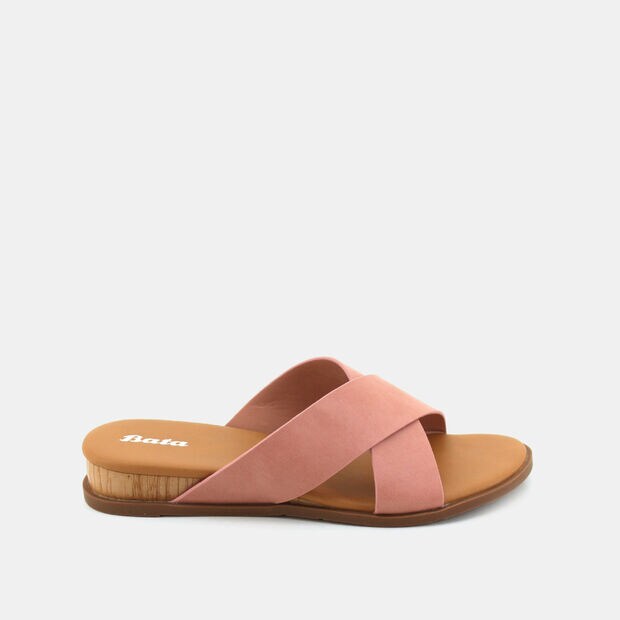 BATA Hym Women White/Pink Sandals 5611804/5615804 Kasut Sandal Perempuan