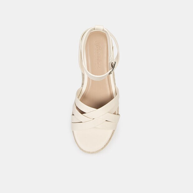 Sandalias Casuales Mujer Bata, Off White