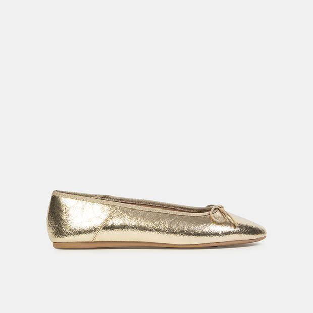 Ballerinas Casuales Mujer Bata, Dorado