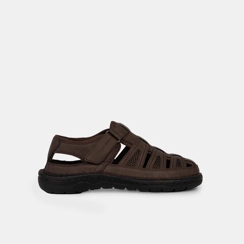 Sandalias Casuales Hombre Bata Comfit , Marrón Oscuro
