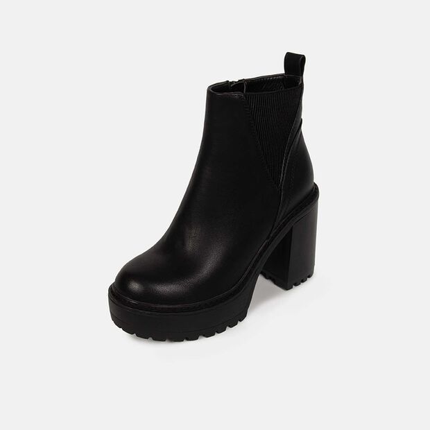 Botines Casuales Mujer Bata, Negro