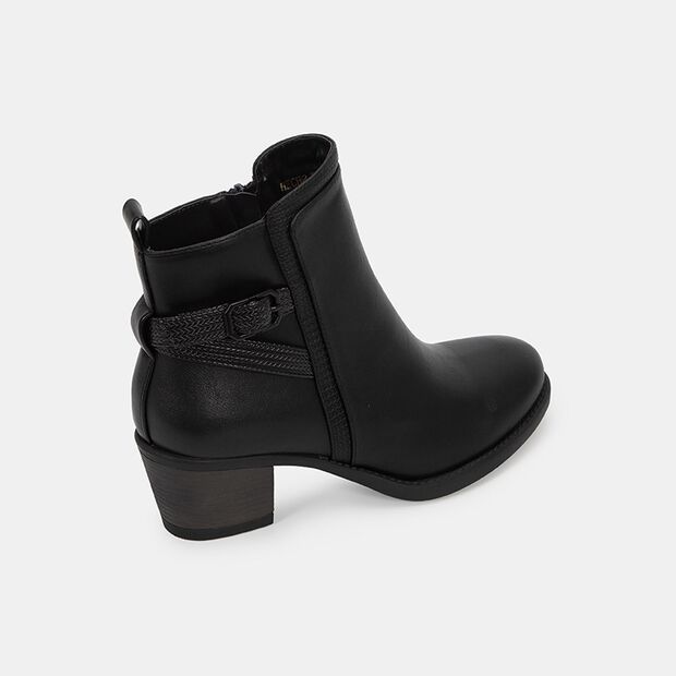 Botines Casuales Mujer Bata, Negro