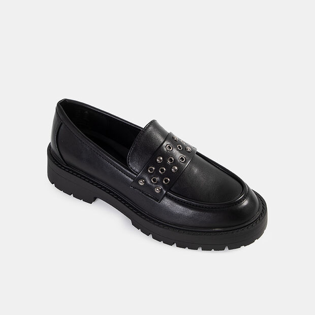 Mocasines Casuales Mujer Bata, Negro