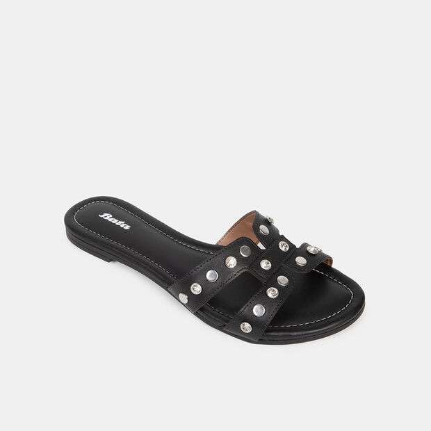 Sandalias Casuales Mujer Bata, Negro