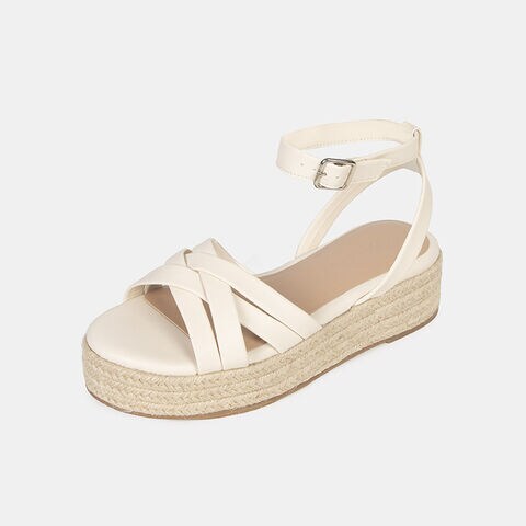 Sandalias Casuales Mujer Bata, Off White