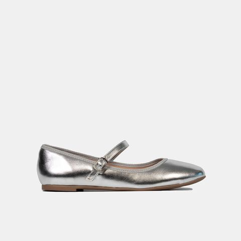 Ballerinas Casuales Mujer Bata , Plateado