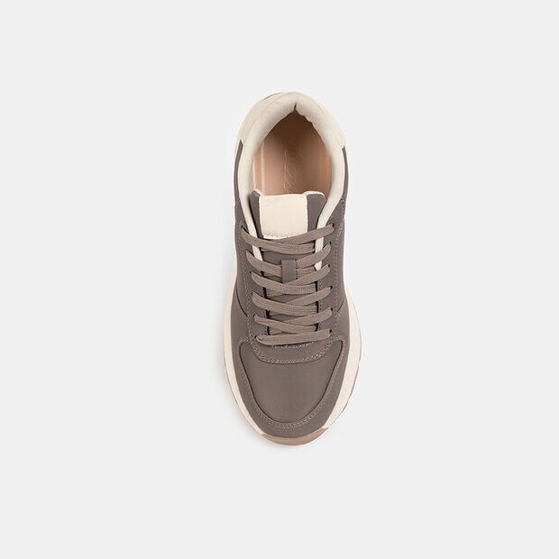Zapatillas Casuales Mujer Bata, Taupe