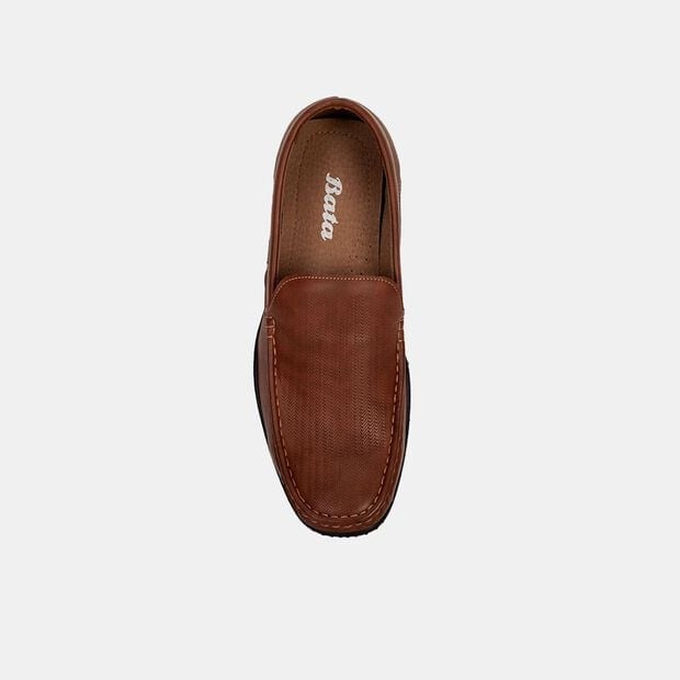 Mocasines Hombre Bata Isau, Marr&oacute;n Oscuro