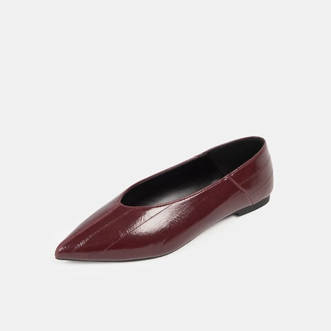 Ballerinas Casuales Mujer Bata, Burgundy
