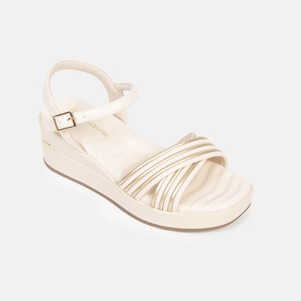 Sandalias Casuales Mujer Bata Comfit, Off White