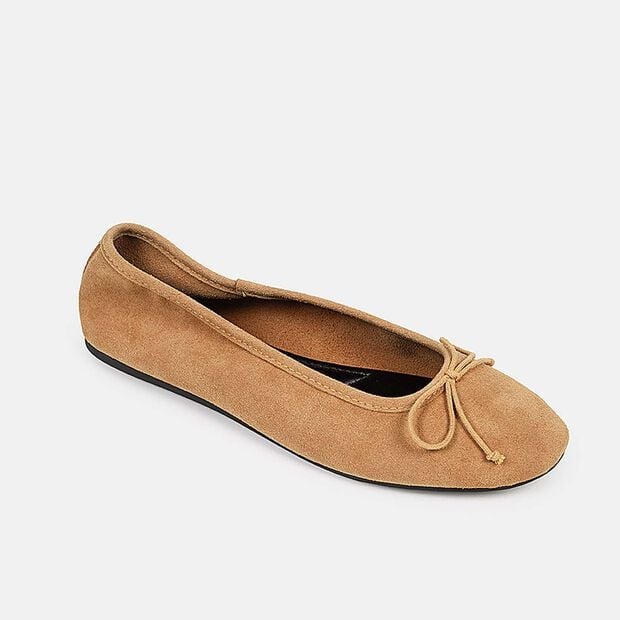 Ballerinas Casuales Mujer Bata, Camel