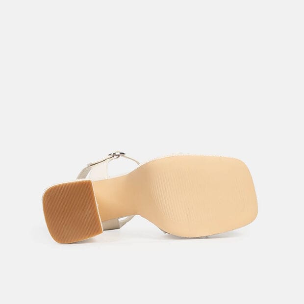 Sandalias Casuales Mujer Bata , Off White