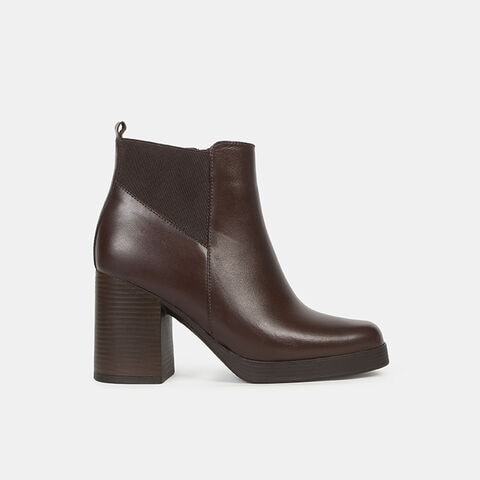 Botines Casuales para Mujer Bata, Chocolate