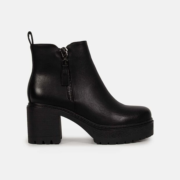 Botines Casuales Mujer Bata, Negro