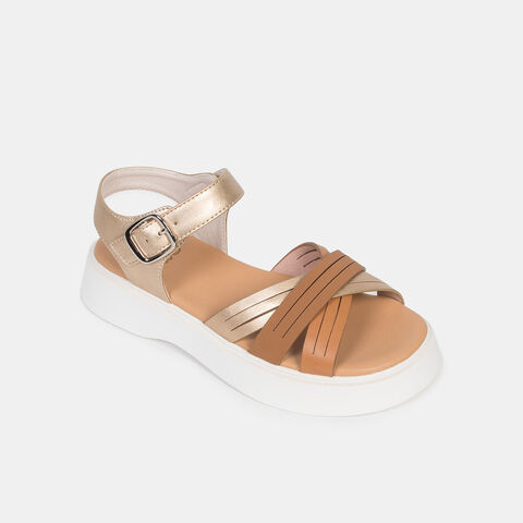 Sandalias Casuales Niña Bubblegummers, Beige