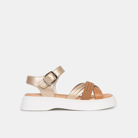 Sandalias Casuales Niña Bubblegummers, Beige