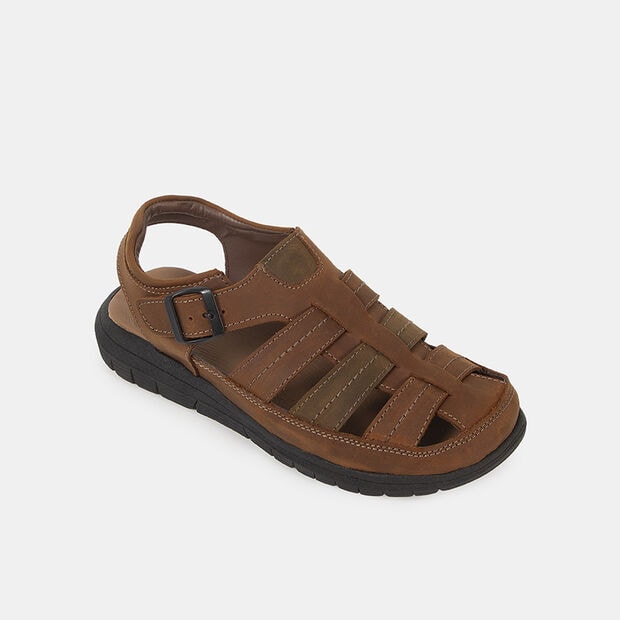 Sandalias Casuales Hombre Bata, Caramelo Oscuro