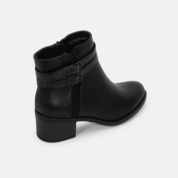 Botines Casuales Mujer Bata, Negro