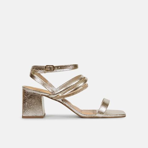 Sandalias Casuales Mujer Bata Red , Dorado