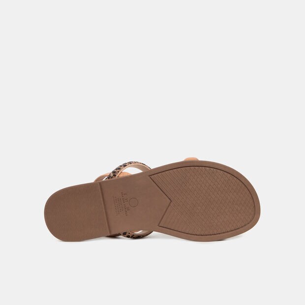 Sandalias Casuales Mujer Bata, Beige