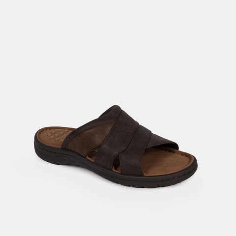 Sandalias Casuales Hombre Bata Comfit , Marrón Oscuro