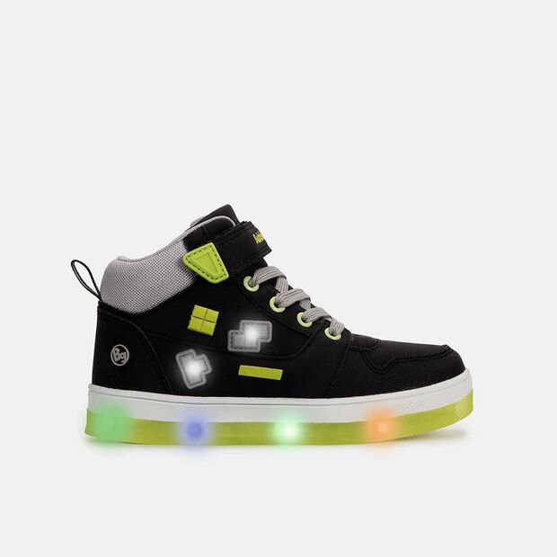 Zapatillas Con Luces Infantil Niño Bubblegummers , Negro