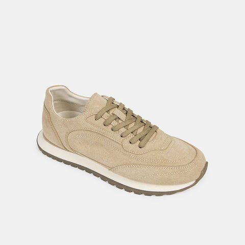 Zapatillas Casuales Mujer Bata, Beige