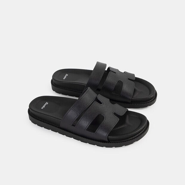 Sandalias Casuales Hombre Bata, Negro